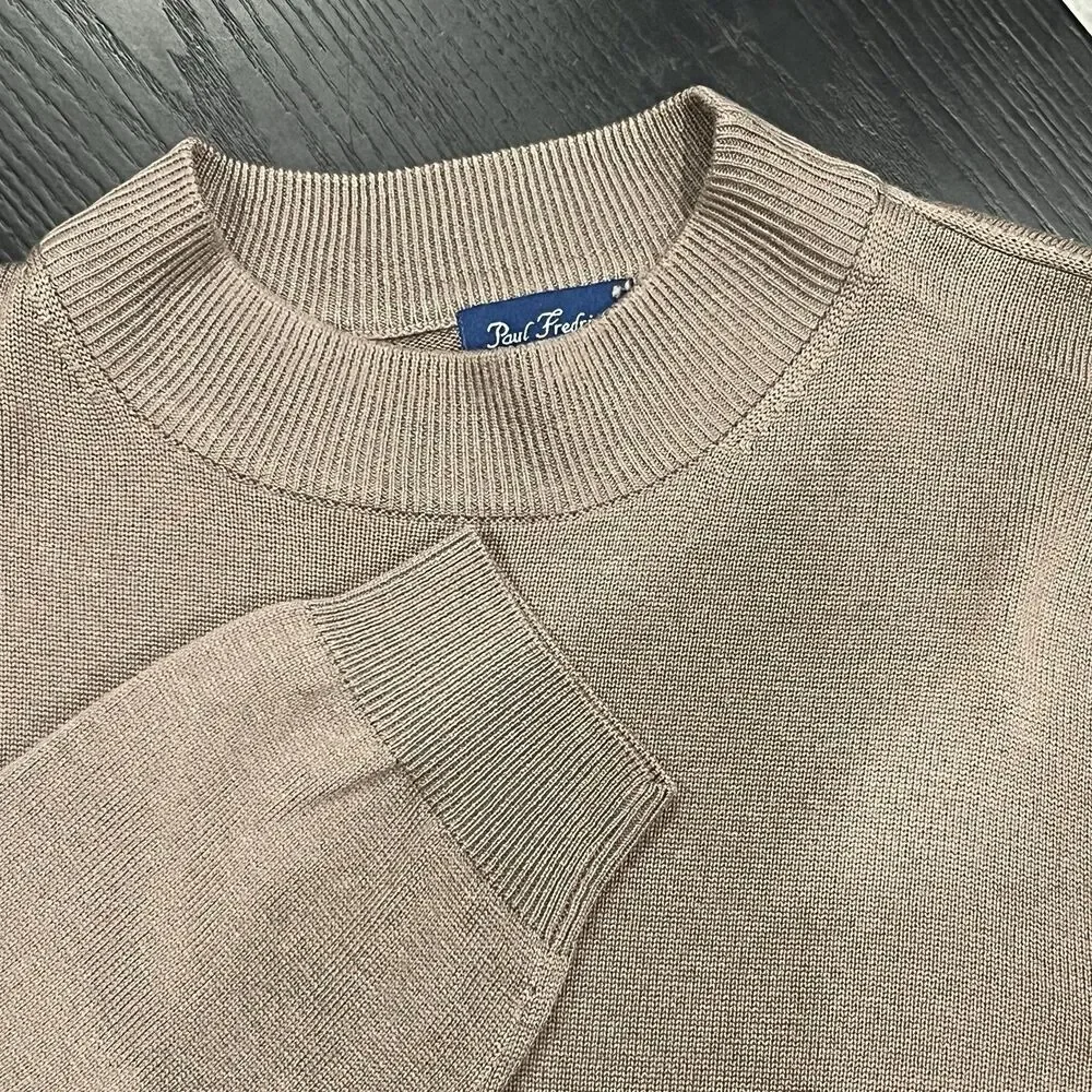 Paul Frederick Sweater Mens XL Berry Wool Silk Soft Warm Pullover High neck